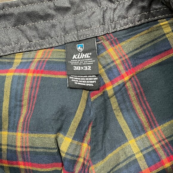 Kuhl Rydr Vintage Patina Dye Pants Forged Iron Size 30 x 32 Flannel Lined Climb - Picture 9 of 15